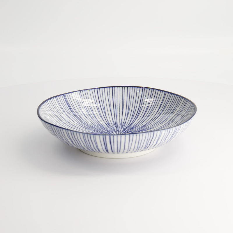 Nippon Blue Lines Pasta Plate -21x5.2cm