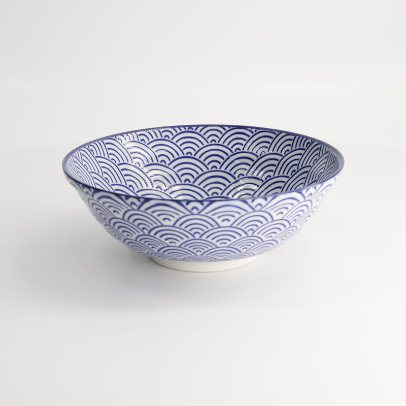 Nippon Blue Wave Ramen Bowl - 21x7.8cm