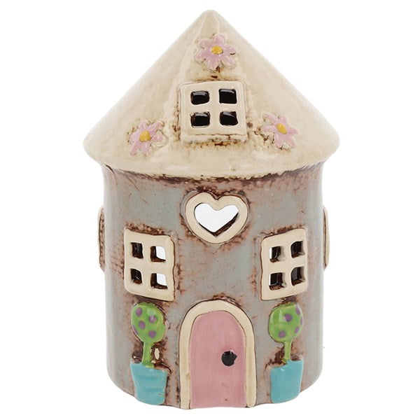 Village Pottery Garden Round House Tealight