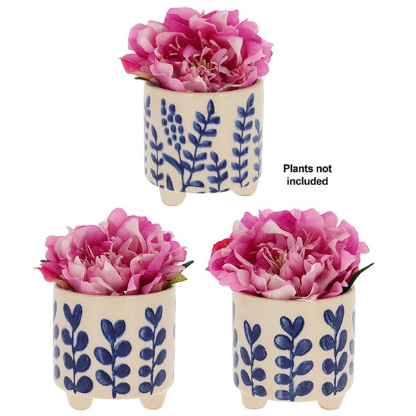 Cobalt Planter With Feet Mini