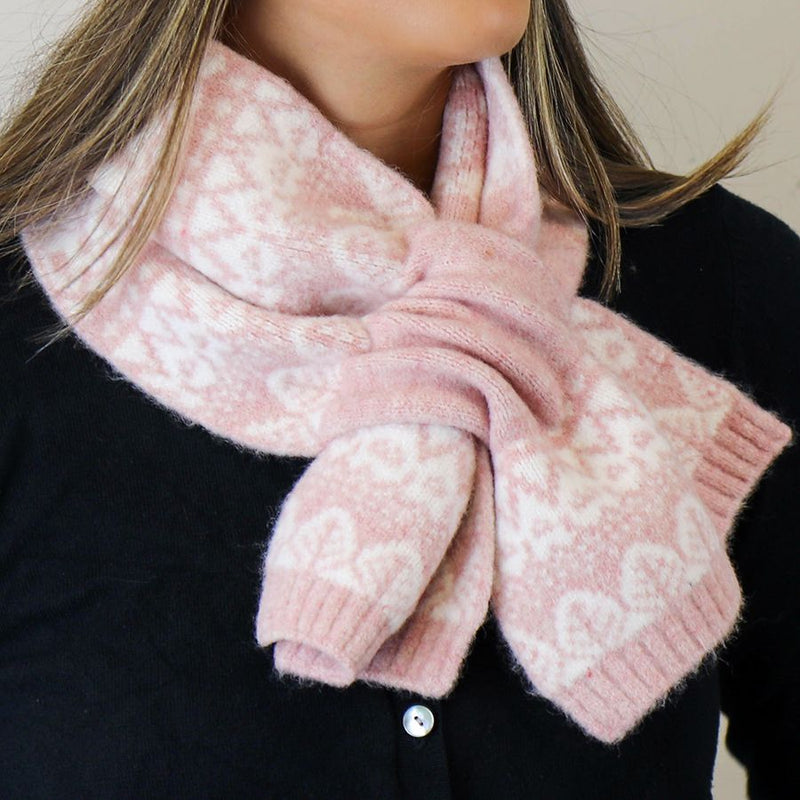 Pale Pink Pull Through Scarf