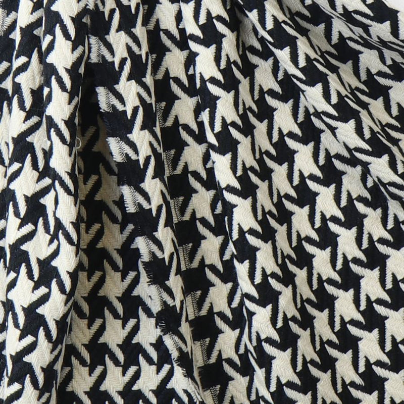 Monochrome Houndstooth Winter Scarf