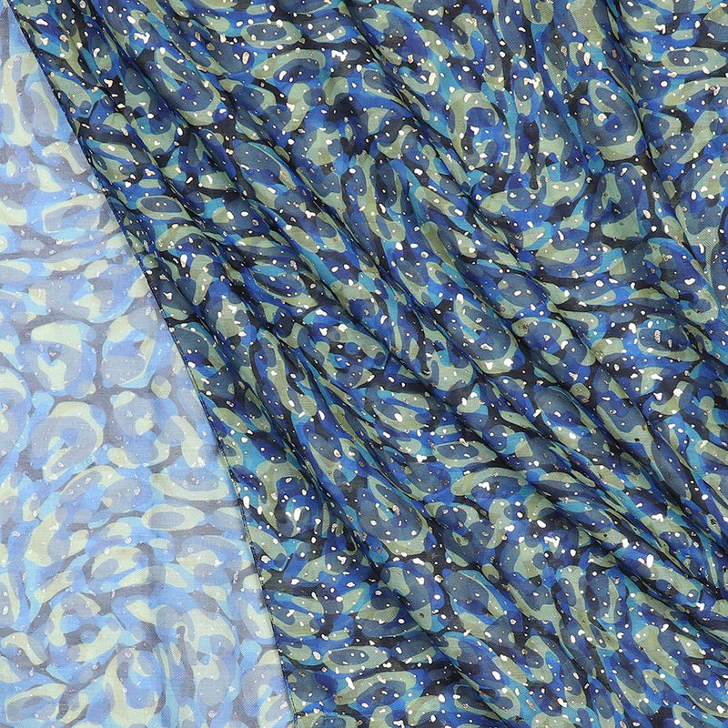 Blue Mix Abstract Camo Spot Scarf