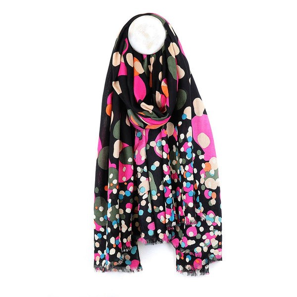 Multi-Colour Gradient Spot Print Bamboo Scarf