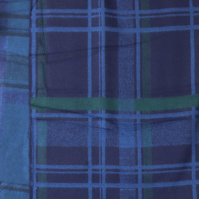 Blue/Green Classic Check Mens Scarf