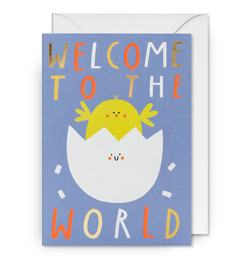 Welcome to the World New Baby Chick Greeting Card