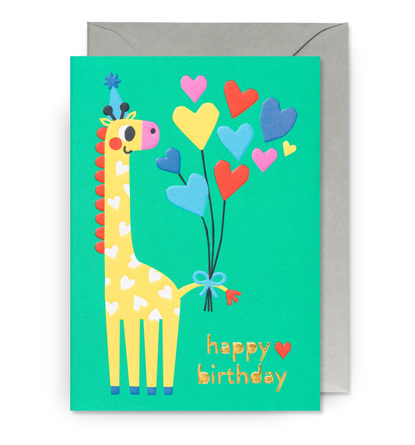 Happy Birthday Giraffe Greeting Card