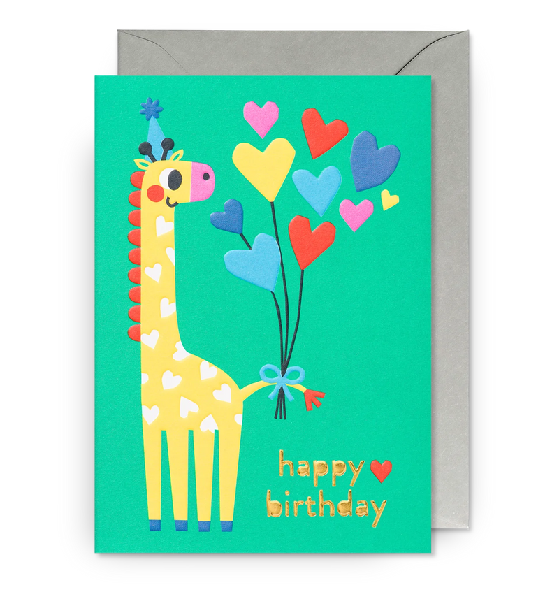 Happy Birthday Giraffe Greeting Card