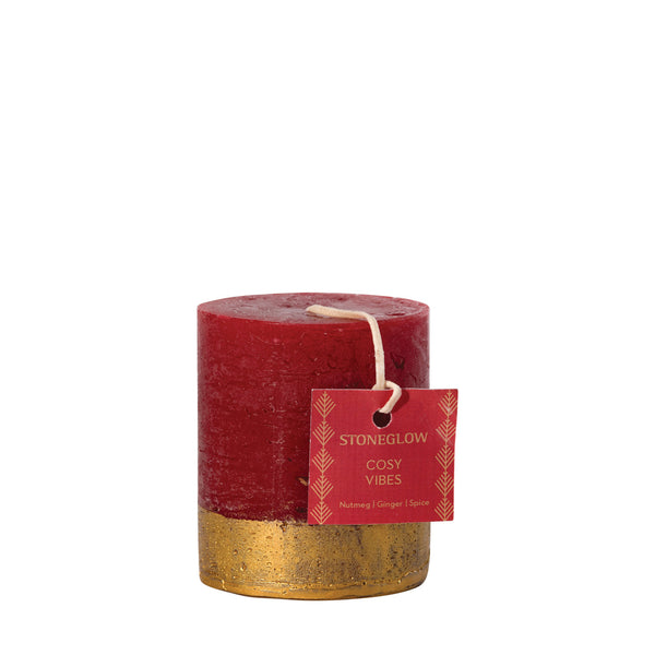 Cosy Vibes Short Pillar Scented Candle