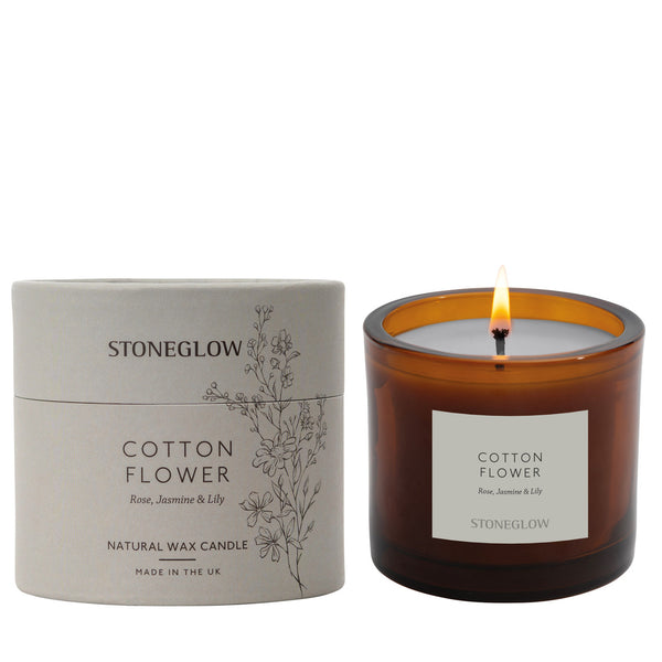 Cotton Flower Natural Wax Candle Tumbler