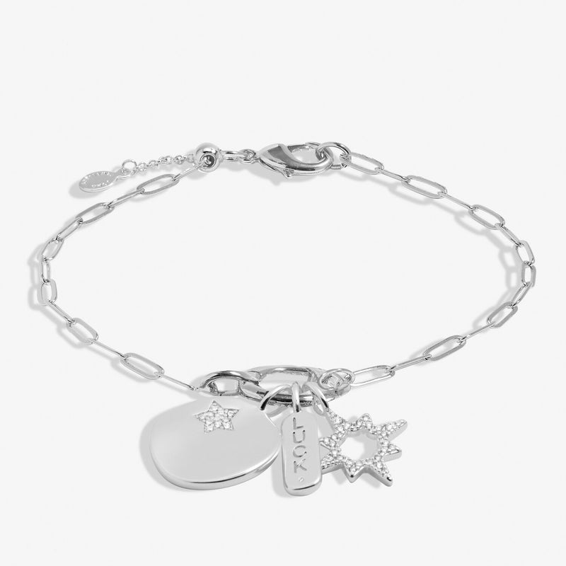 Little Links Oval Clasp Luck Charms Bracelet in Silver Plating