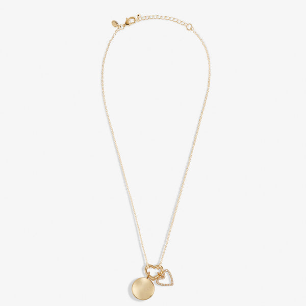 Little Links Heart Clasp Heart Charms Necklace in Gold Plating