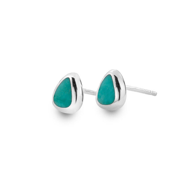 Turquoise Pebble Studs