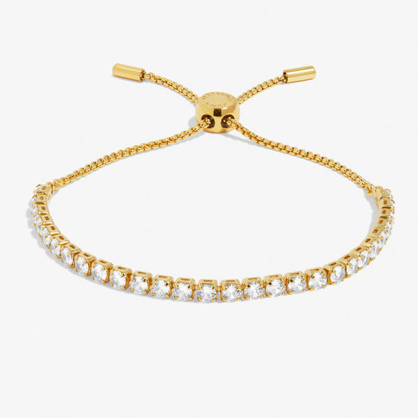 Cubic Zirconia Tennis Bracelet Bar In Gold Plating