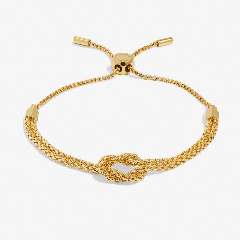 Chain Knot Bracelet Bar In Gold Plating