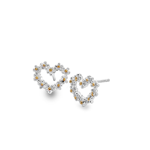 Daisy Love Heart Studs