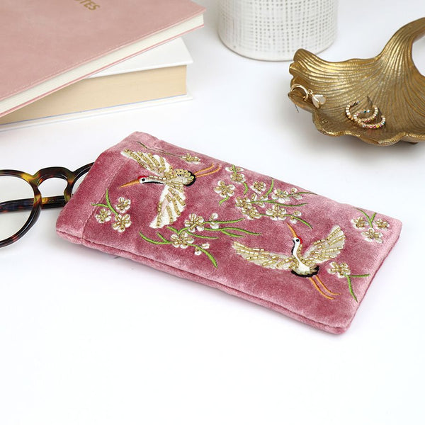 Golden Bee Velvet Glasses Case