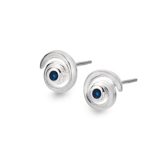 Spiral Topaz Studs