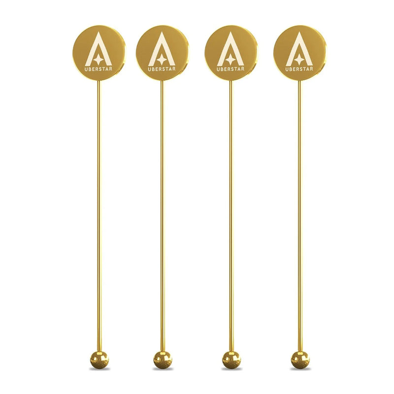 Cocktail Stirrers - Gold (Set of 4)