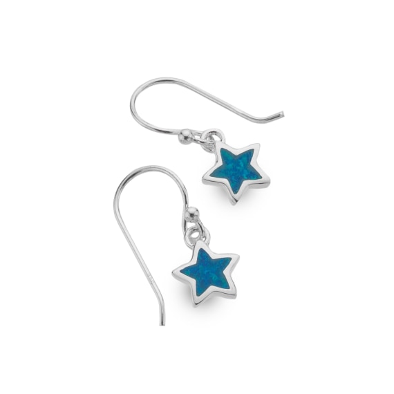 Little Star Blue Opal Drop Earrings