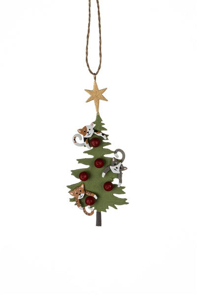 Cats In Tree Hanging Decoration