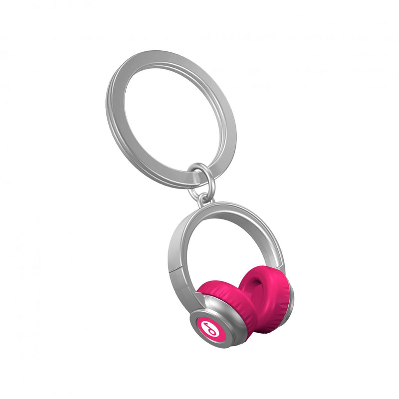 Pink Headphones Keyring