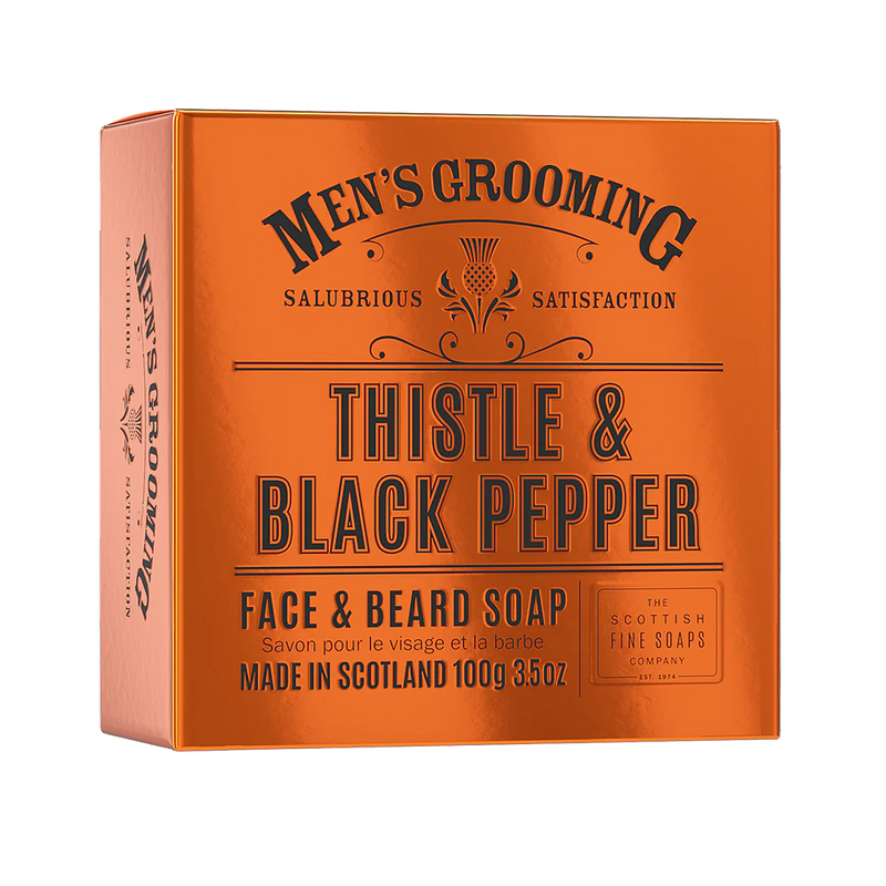 Thistle & Black Pepper Face & Beard Soap