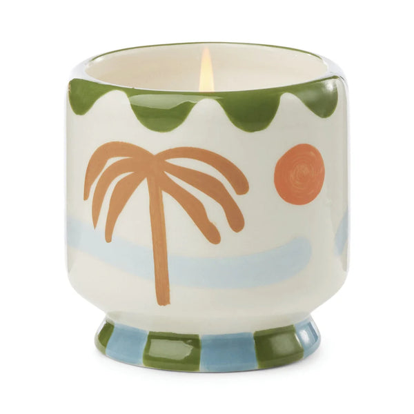 Palm Tree Ceramic Candle - Lush Palms