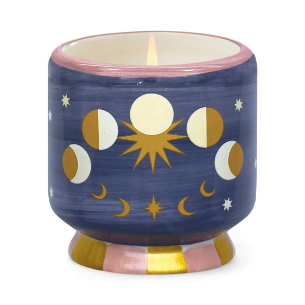 Moon Phases Ceramic Candle - Jasmine & Rose