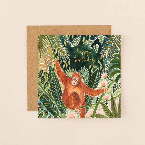 Orangutan Birthday Card