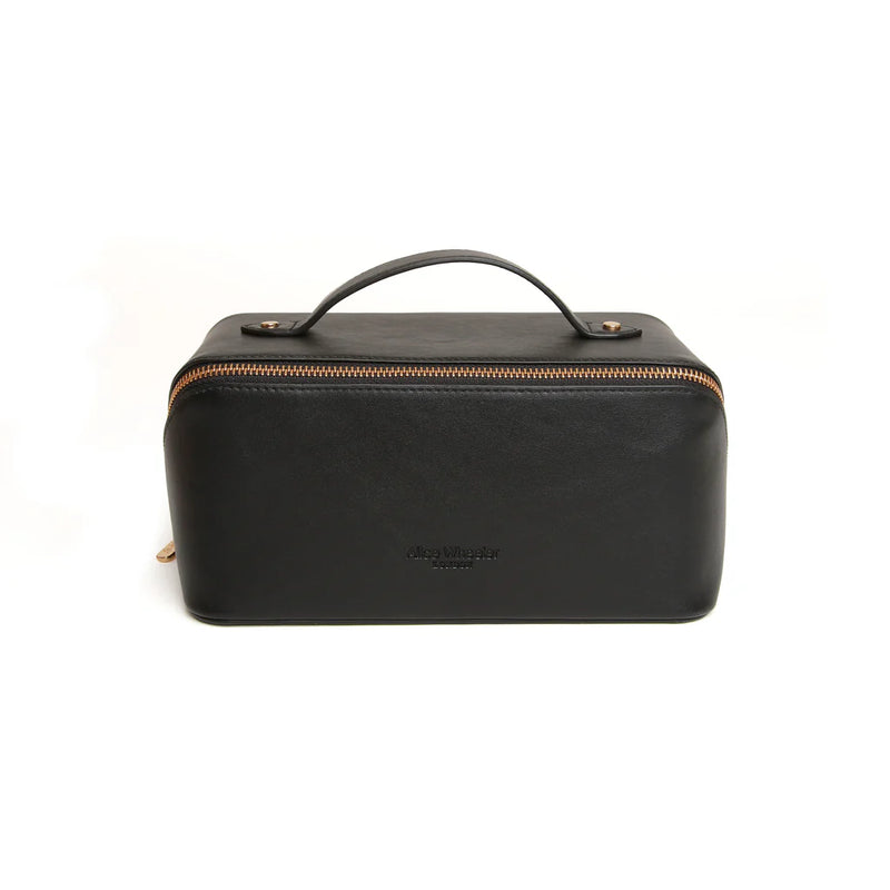 Black Nappa Train Case - Medium