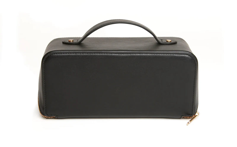 Black Nappa Train Case - Medium