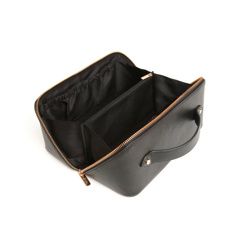 Black Nappa Train Case - Medium