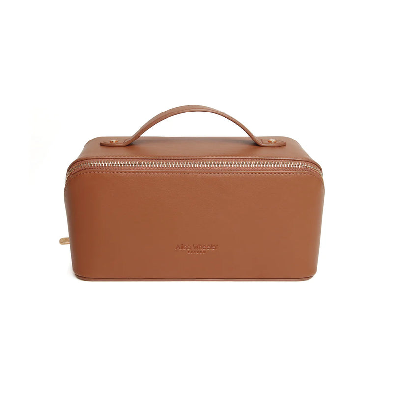 Tan Nappa Train Case - Medium