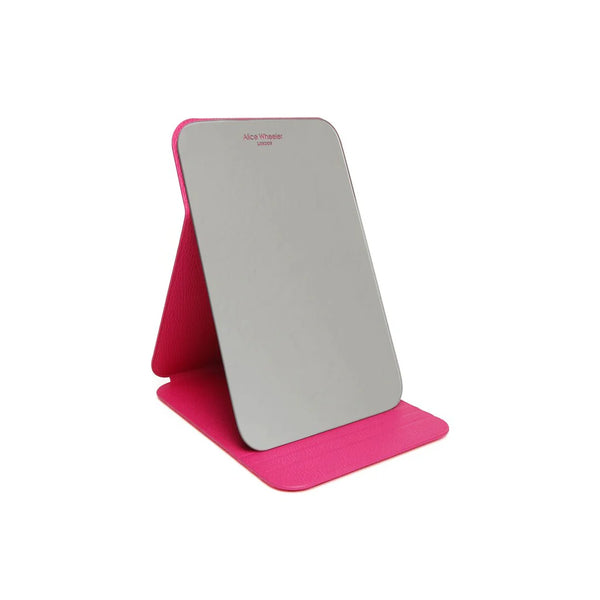 Folding Travel Mirror - Hot Pink