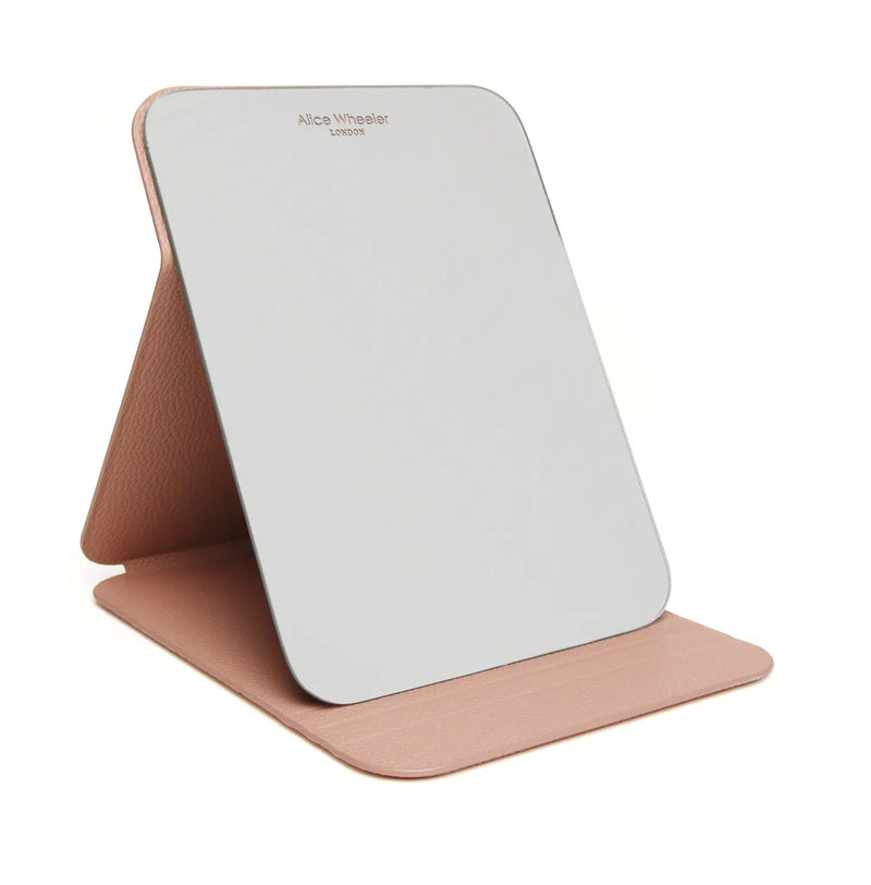 Folding Travel Mirror - Pink