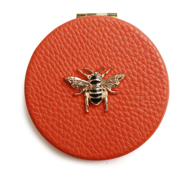 Round Compact Mirror - Orange