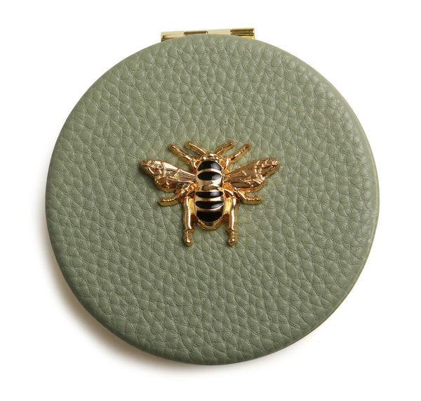 Round Compact Mirror - Sage