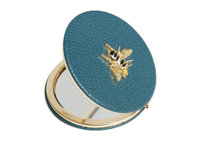 Round Compact Mirror - Teal