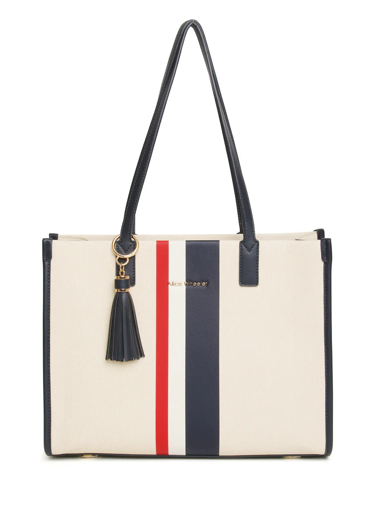 Amalfi Navy Stripe Tote Bag