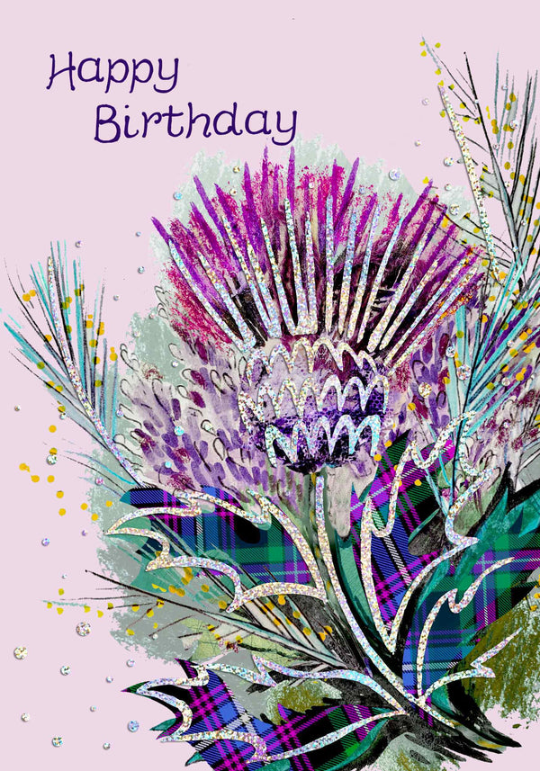 Thistle Birthday Card