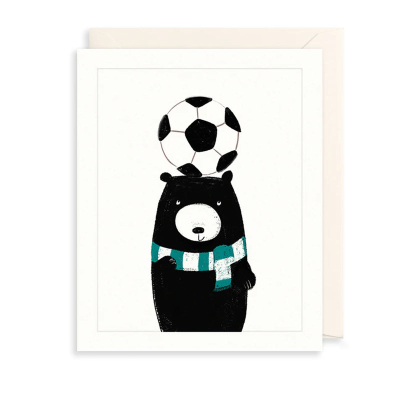 Bear & Football Card