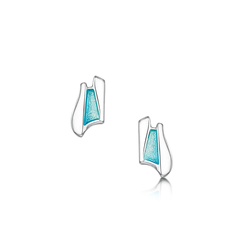 Headlands Stud Earrings in Shallows Enamel