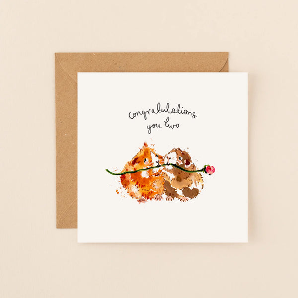 Guinea Pigs Congratulations You Two Card