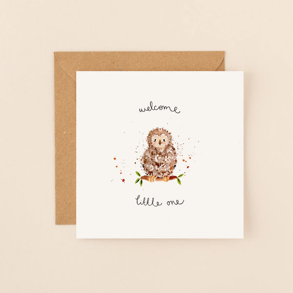 Owl Welcome Little One New Baby Card