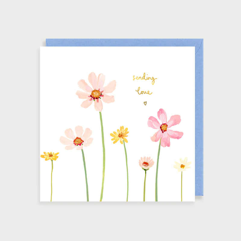 Flowers Of Sending Love Card