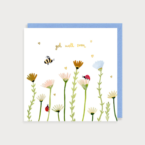 Flowers Get Well Soon Card