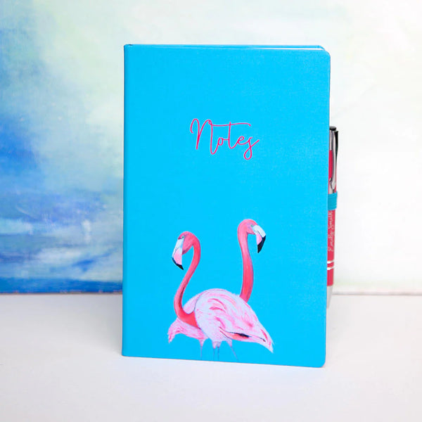 Flossy & Amber Flamingos Notebook & Pen Set