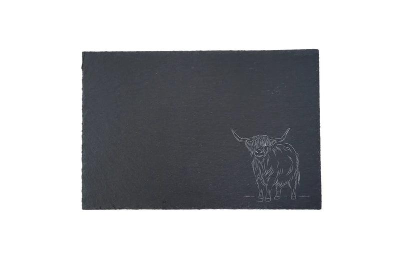 Highland Cow Rectangular Slate Cheeseboard