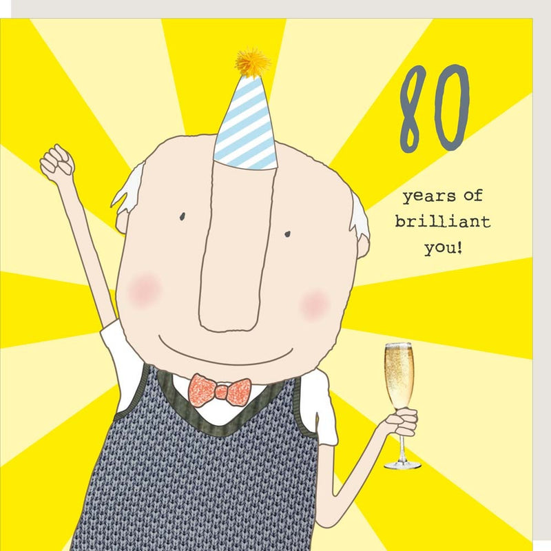 Boy 80th Brilliant Card